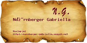 Nürnberger Gabriella névjegykártya