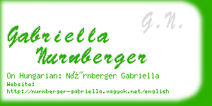 gabriella nurnberger business card